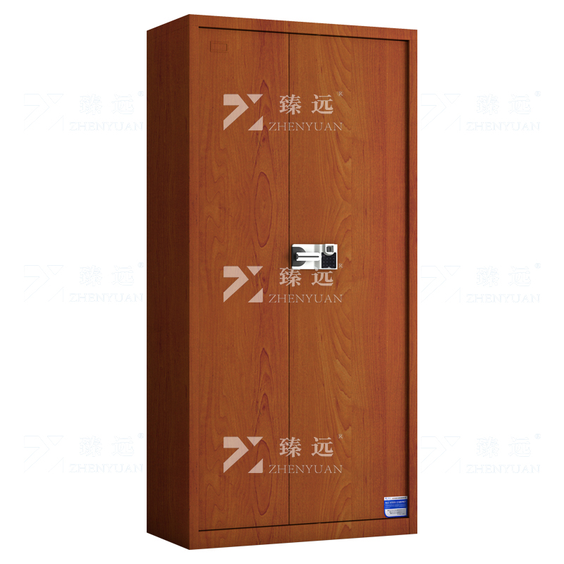 臻远 ZYJJ-80051 保密柜 红木纹通门智能指纹密码锁 长900*宽420*高1850 单位:1台高清大图
