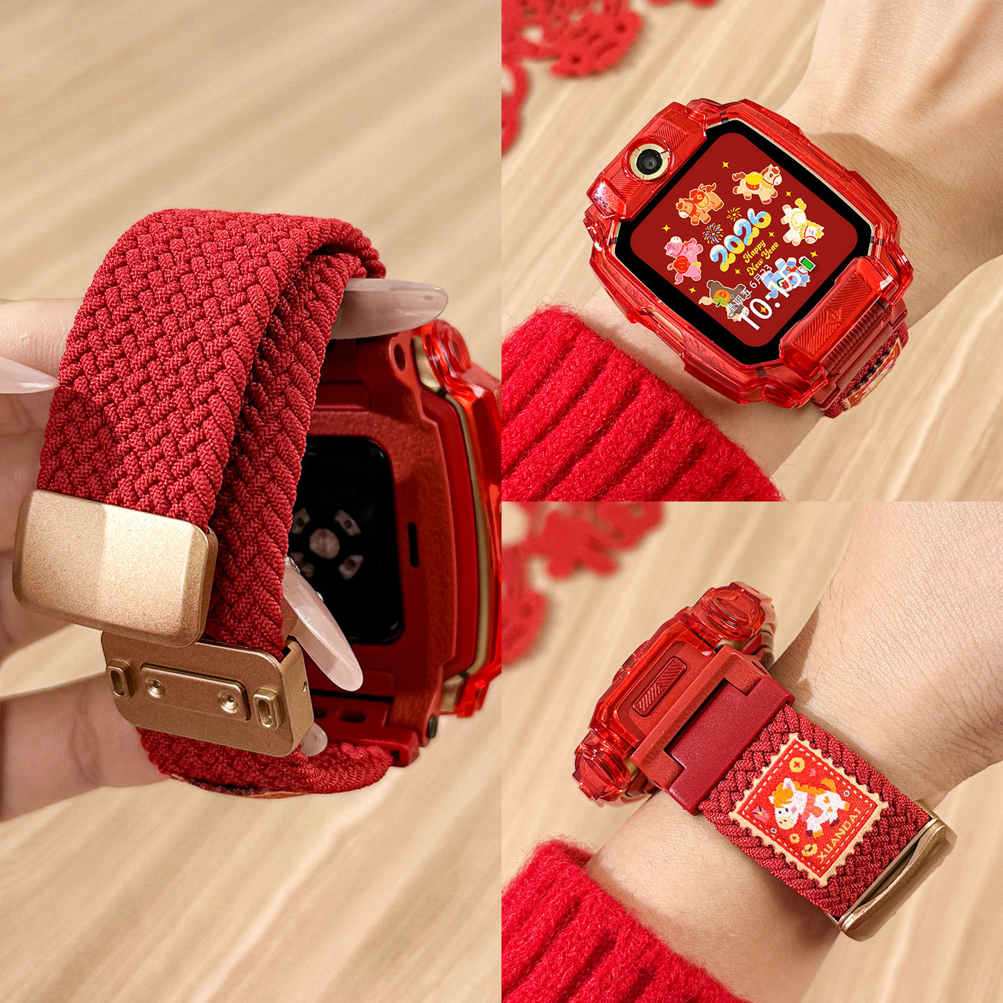 猫咪毛绒挂脖套适用小天才Z11电话手表表带3139B 马上发财 6a