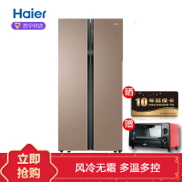 海尔（Haier）BCD-615WDCZ 615升 对开门冰箱 风冷无霜 干湿分储 双变频系统 对开双门冰箱 全空间保鲜