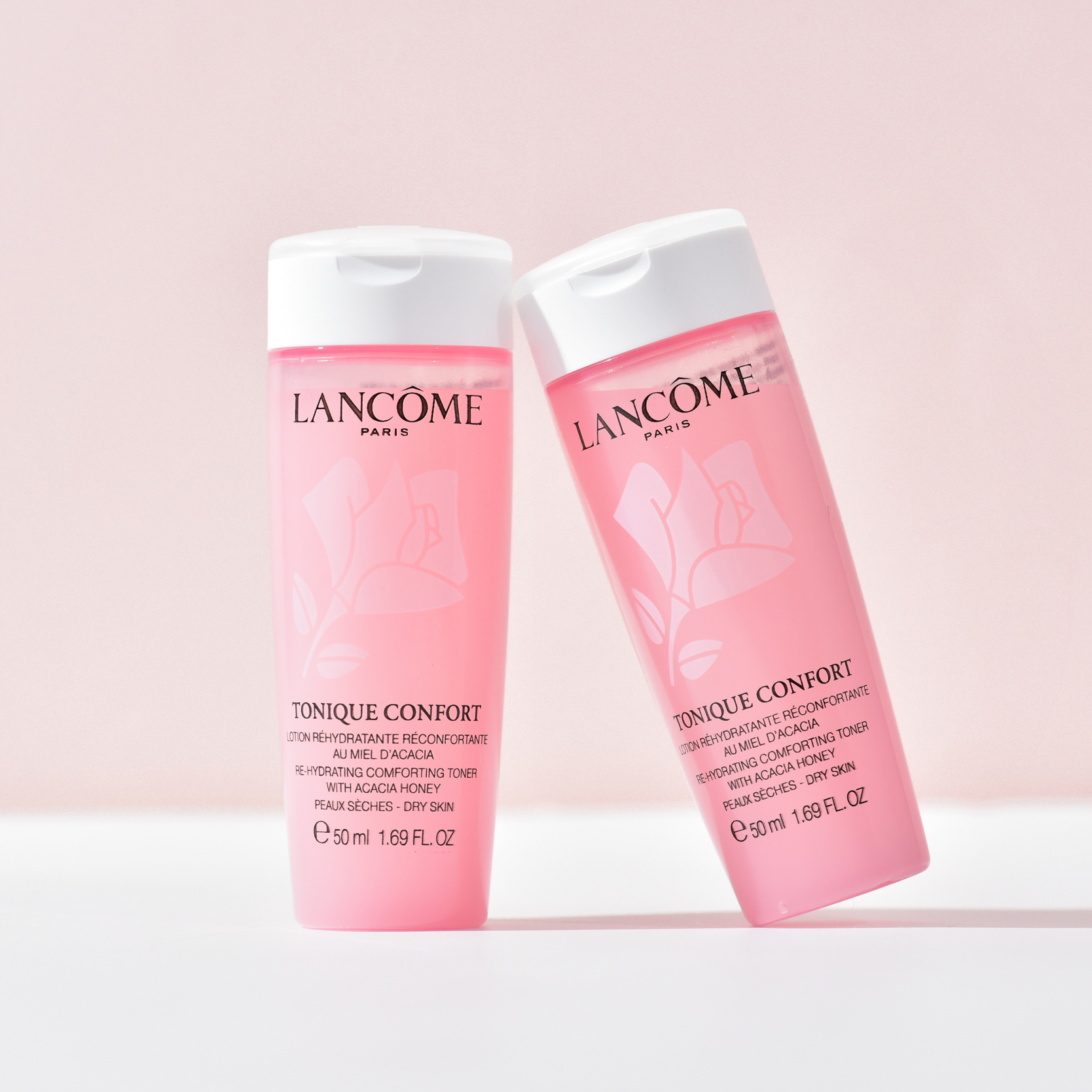 兰蔻 清滢柔肤水(粉水)50ml*2小样补水保湿玫瑰水爽肤水