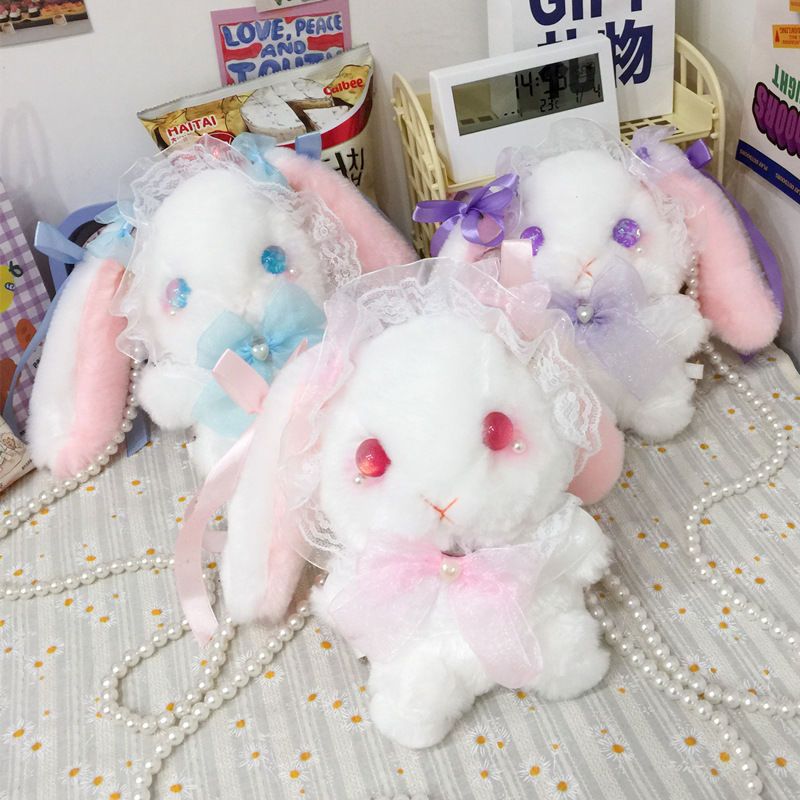 配饰包日系洛丽塔少女单肩斜挎卡通包包白色单卖兔子没珍珠链>800_800