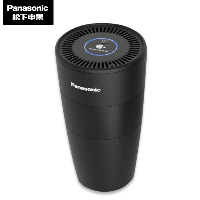 松下(Panasonic)小黑杯车载净化器小空间净化除味除病菌抑制过敏原纳诺怡水离子净味器 F-SG03P1C-K