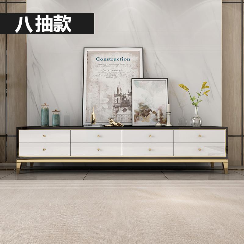 港式后现代轻奢电视柜茶几组合套装客厅简约电视柜金属不锈钢烤漆高清大图