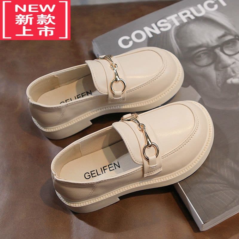 可莉允女童乐福鞋春秋2022新款英伦风黑色公主鞋洋气时尚软底儿童小皮鞋运动休闲鞋图片