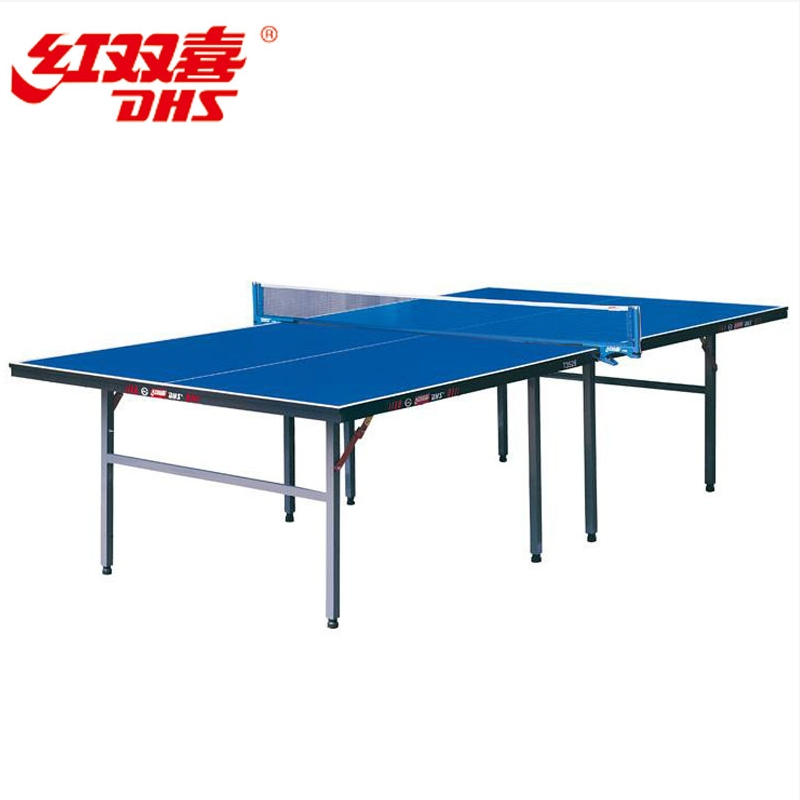 红双喜乒乓球桌室内标准家用可折叠移动式乒乓球台t3526