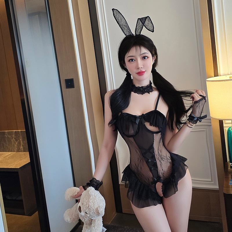 长夜漫漫情趣内衣性感诱惑兔女郎开裆透视免脱睡衣制服女佣女2309高清大图