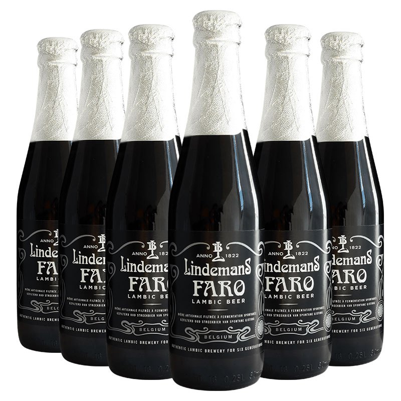 比利时进口 精酿啤酒 Lindemans 林德曼法柔啤酒250ml*6瓶
