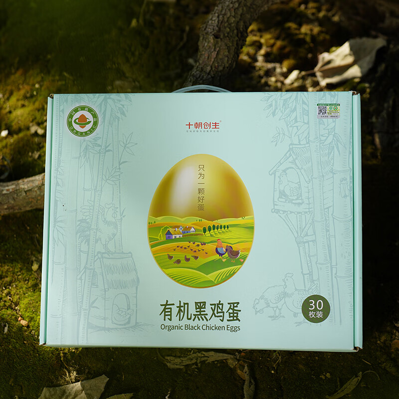 十朝创生有机黑鸡蛋30枚装高清大图