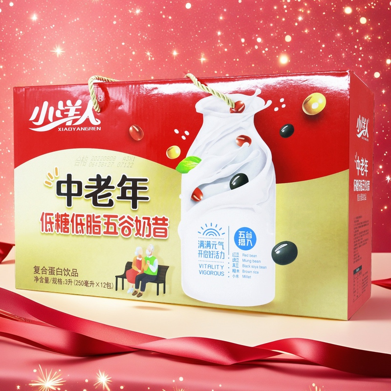 小洋人中老年低糖低脂五谷奶昔250ml*12 复合蛋白饮品 低糖低脂营养丰富中老年优选!