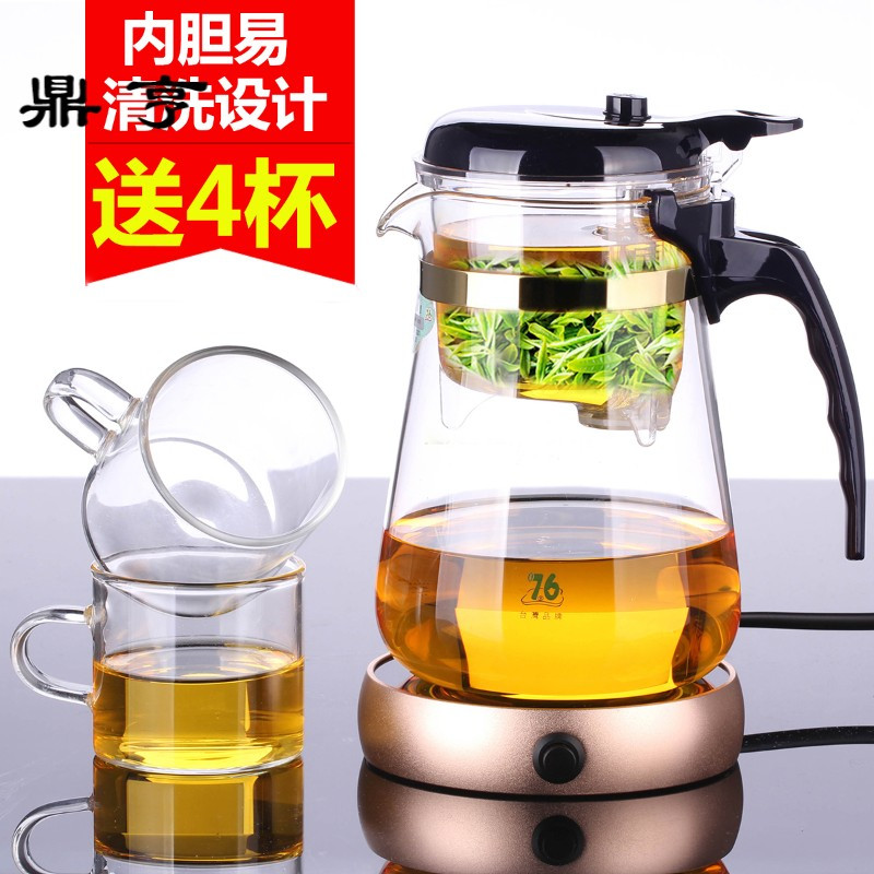 鼎亨台湾76飘逸杯泡茶壶耐热玻璃过滤茶水分离沏茶壶茶具杯子冲茶