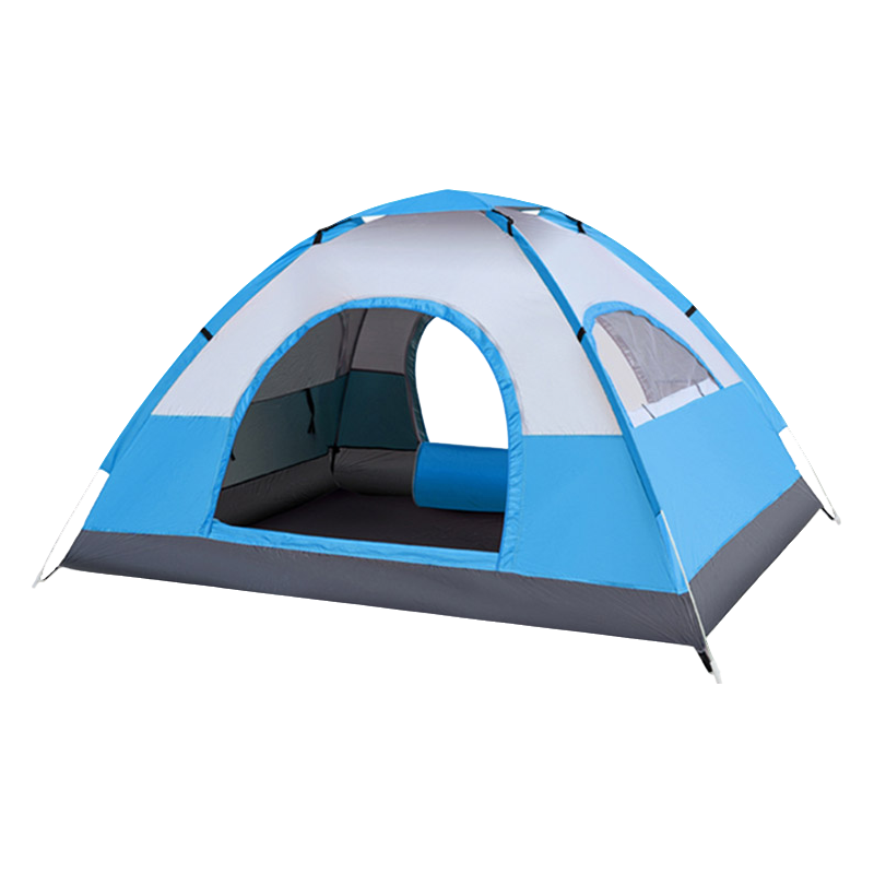 劲脉 野营防晒帐篷 蓝色-200*200*135CM 顶高清大图
