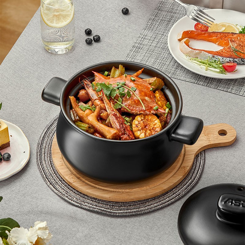 爱仕达(ASD)天然陶瓷煲砂锅炖汤石锅新陶养生煲中药锅2.5L高汤煲RXC25K3WG高清大图