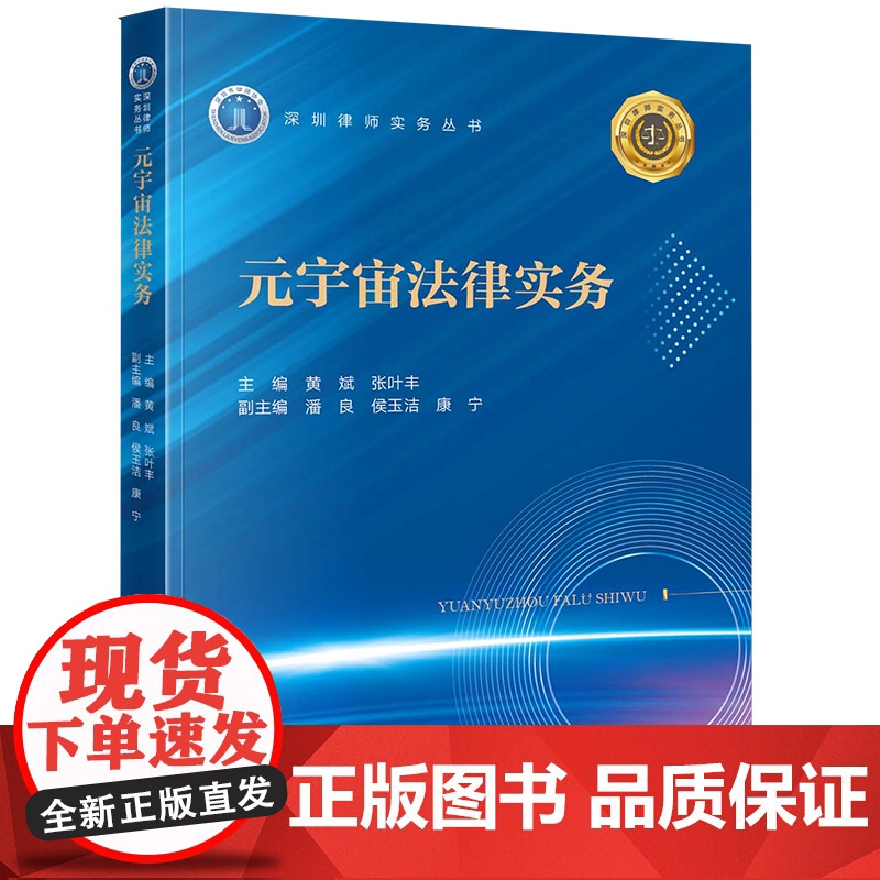 2023新书 元宇宙法律实务 黄斌 张叶丰主编 潘良 侯玉洁 康宁副主编 法律出版社高清大图