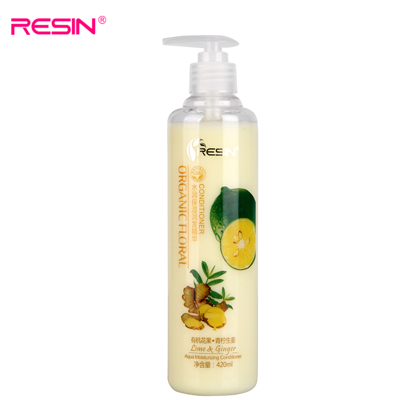 RESIN 语欣青柠生姜水润保湿护发素420ml 深层滋养润发精华 平衡控油 柔顺亮泽 所有发质成人儿童男女通用