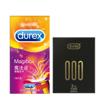 杜蕾斯(Durex) 避孕套 魔法情趣18只+001-3只 凸点螺纹草莓果味型安全套 标准款 男用成人计生用品