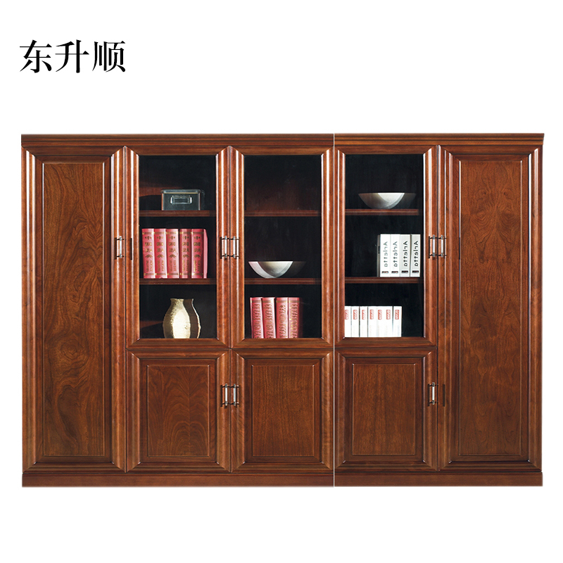 东升顺办公室背景柜文件柜木质书柜储物柜2250*420*2000mm[工厂现做 7天内发货]