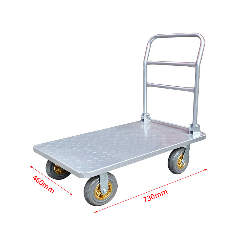 臻远 ZY-RGTC-02 重型折叠平板车手推车搬运车 730mm*460mm 承重300KG高清大图