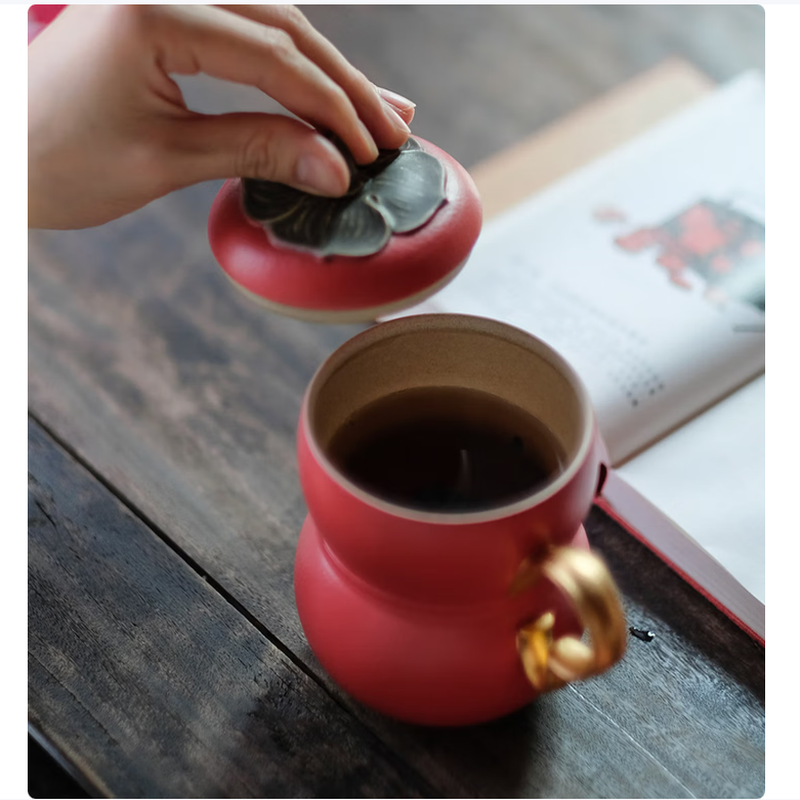 万仟堂高档办公杯茶杯带盖创意马克杯礼物送女友事茶杯水杯事事如意高清大图
