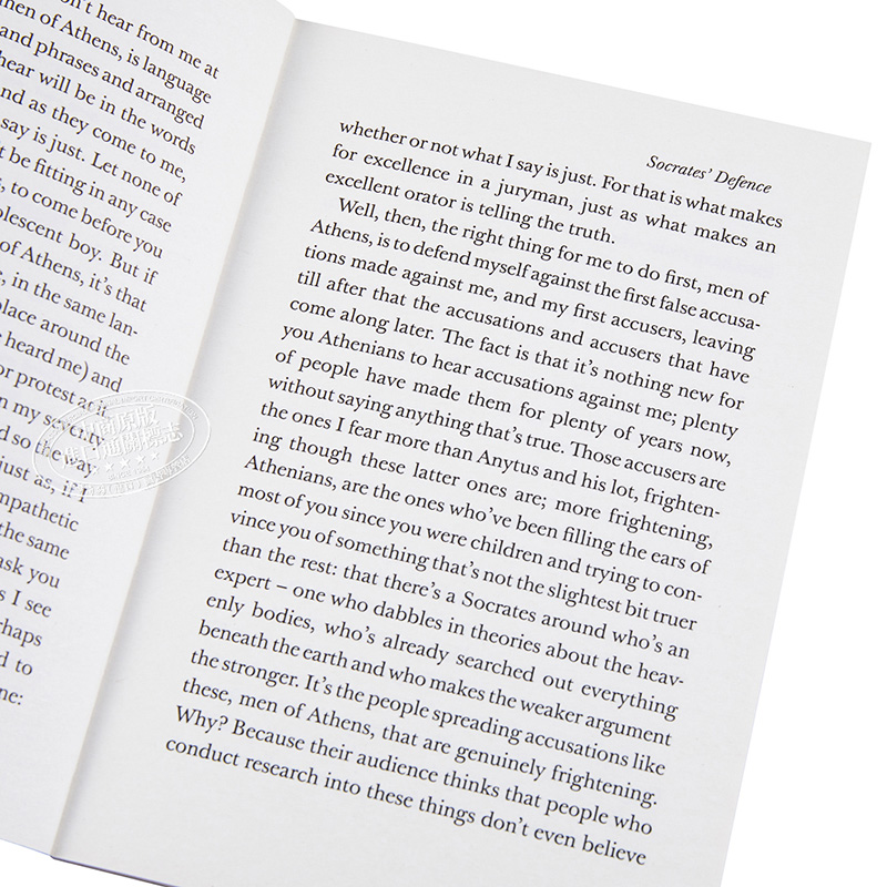 [正版]申辩苏格拉底 LBS: 52 Socrates Defence 英文原版 小黑书: 52 柏拉图:苏格拉底的高清大图