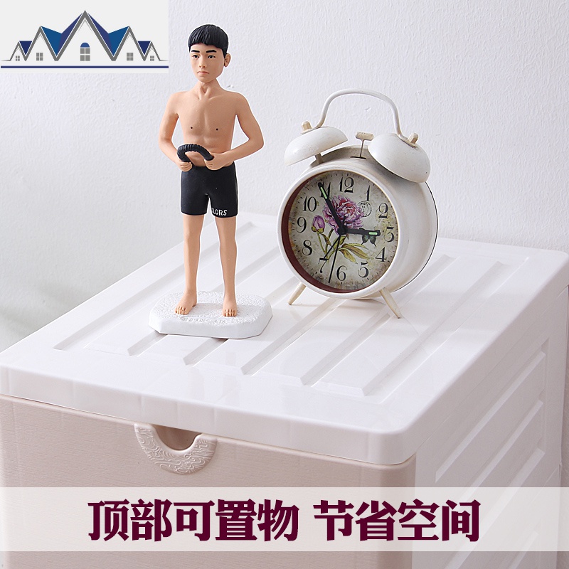 抽屉式化妆品收纳盒大号办公室创意储物桌面杂物整理盒塑料收纳箱 三维工匠高清大图