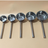 企购优品特厚不锈钢加长柄水勺水瓢打汤舀水壳商用厨房大号汤勺粥勺子