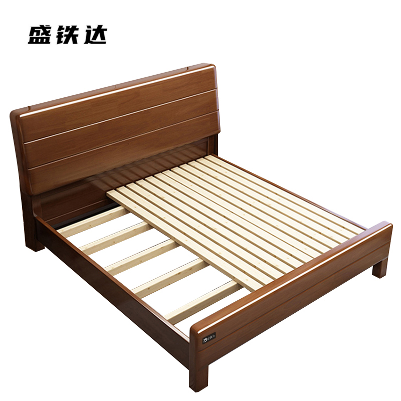 盛铁达 实木床1200*2000mm STD-JJ001 张高清大图