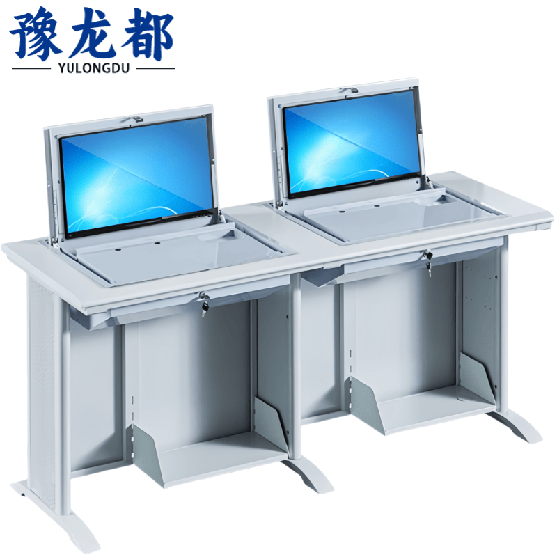 豫龙都机房桌双人张高清大图