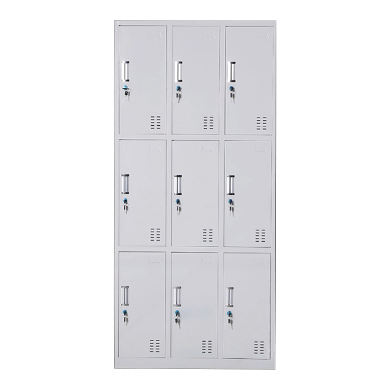 帅畅收纳柜财务档案柜资料柜加厚文件柜办公室带锁铁皮柜九门更衣柜高清大图