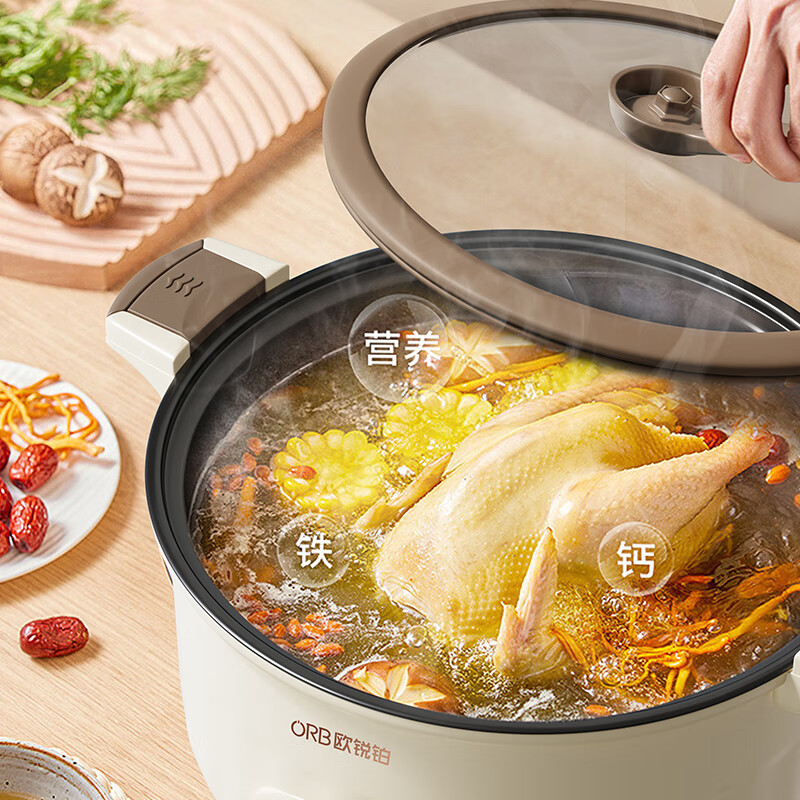 欧锐铂 ORB-1573 帕斯卡-电微压锅 4.3L高清大图