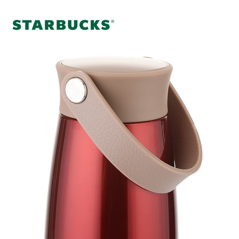 星巴克(Starbucks)开运红款系列不锈钢提手杯 保温持久大容量 503ml高清大图