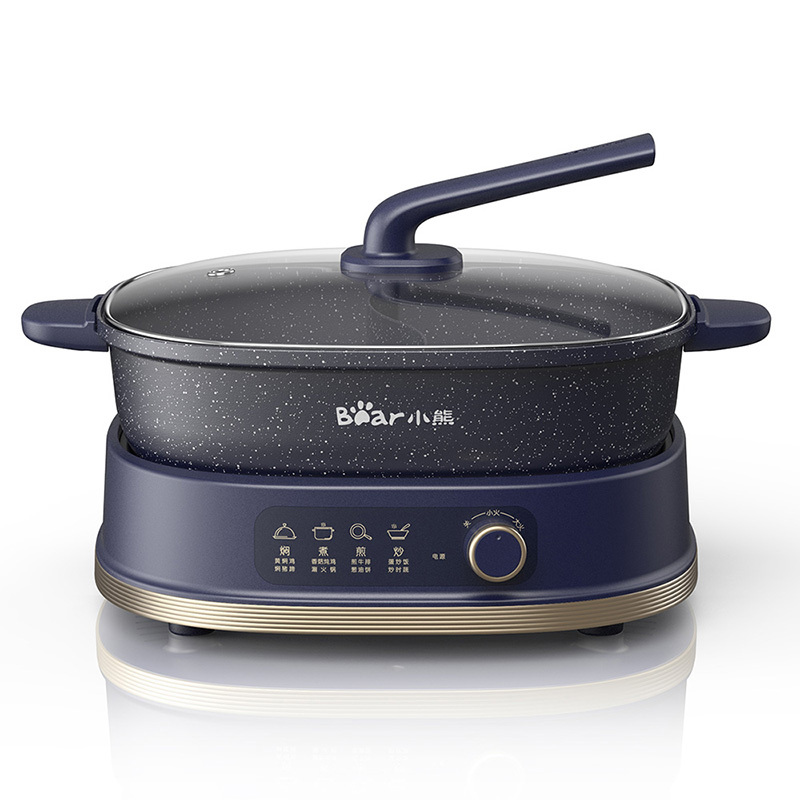 小熊电火锅锅家用大容量鸳鸯锅分体式电热锅多功能料理锅不粘麦饭石色
