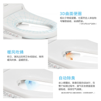 松下智能马桶盖板除臭按摩日本即热式冲洗烘干坐便器座圈D型PK30D