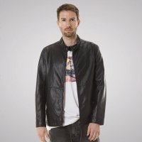 Luxury Lane旗下 BGSD男士春秋立领PU皮衣夹克外套