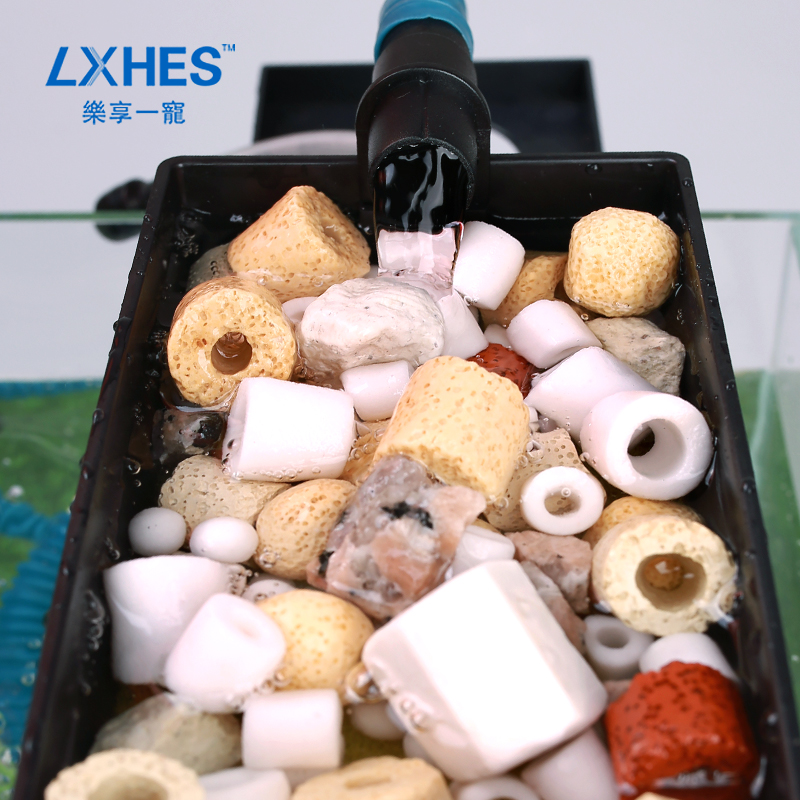 鱼缸过滤材料滤材十合一过滤器水族箱净水陶瓷环生化细菌屋特高清大图