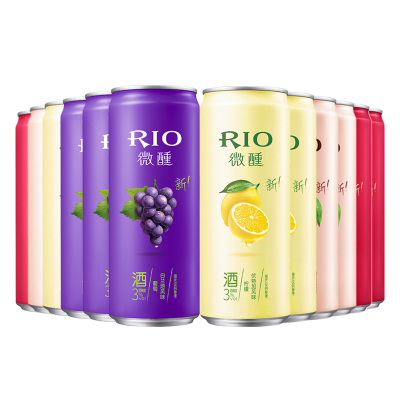锐澳(RIO)洋酒 鸡尾酒 预调酒 微醺系列组合330ml*12 4口味