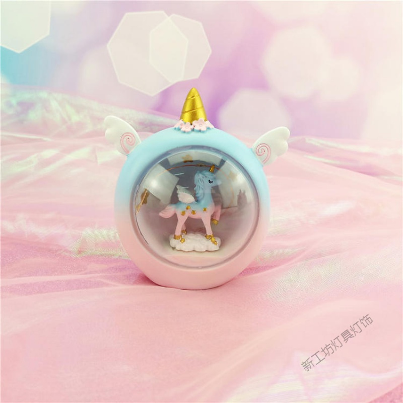 苏宁放心购 梦幻台灯装饰少女心独角兽星星灯卧室床头宿舍布置生日礼品小夜灯