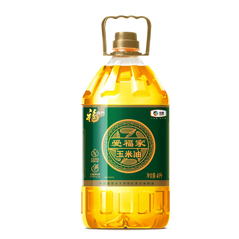 福临门 爱福家 非转基因 玉米油 4L*1瓶HC高清大图