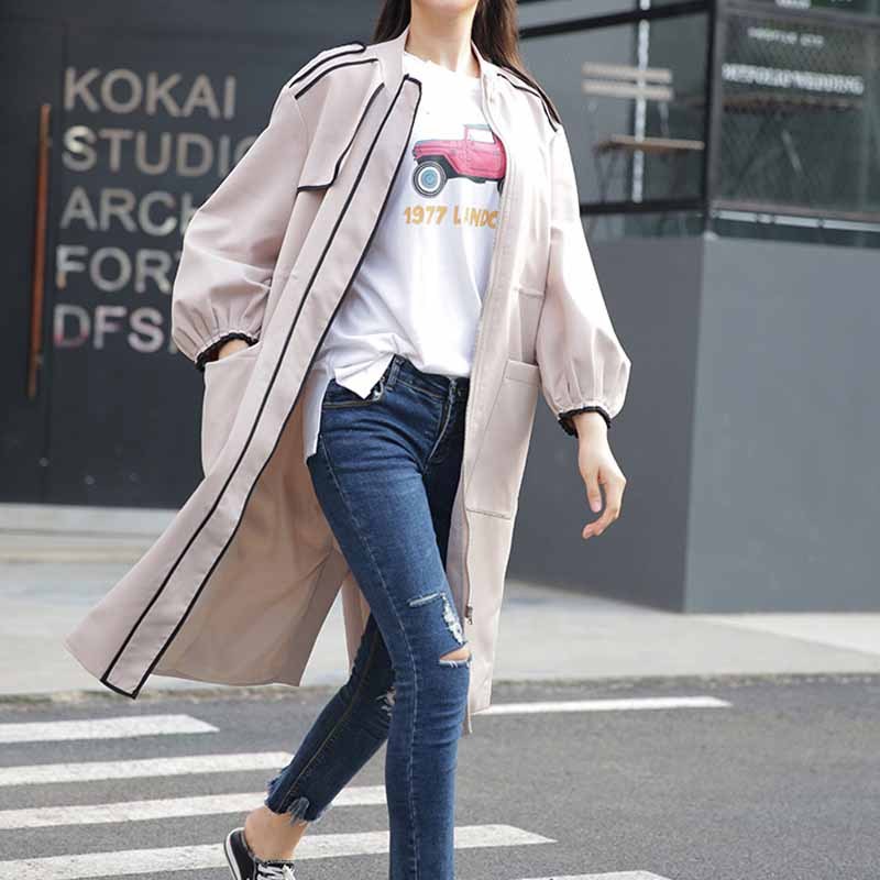 2018新款女装 女土春秋中款韩版春季中长款秋装春天短款外套风衣