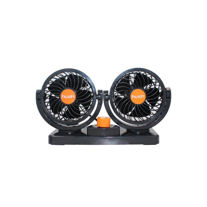 湖鑫车载12v风扇面包车电瓶车电风扇车用大风力24v货车双头风扇t304