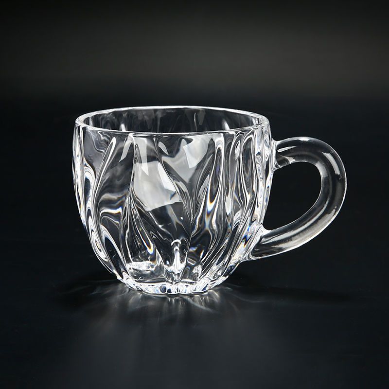 欧式泡茶水晶玻璃杯家用杯具套装耐热喝水杯女小号透明杯子带把手160