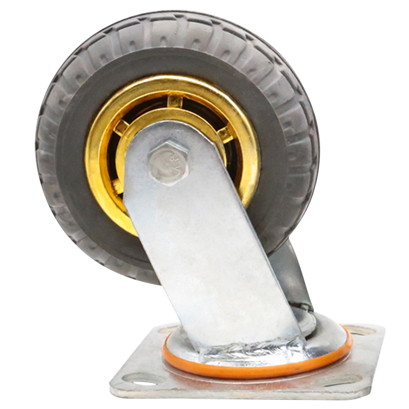 海斯迪克hk534高弹力静音脚轮转向轮工业重型平板车手推车轮橡胶万向