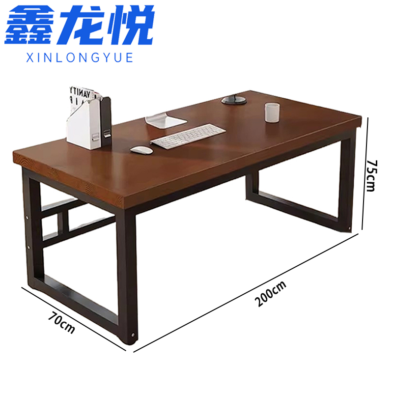 鑫龙悦实木桌子200*70cm张高清大图