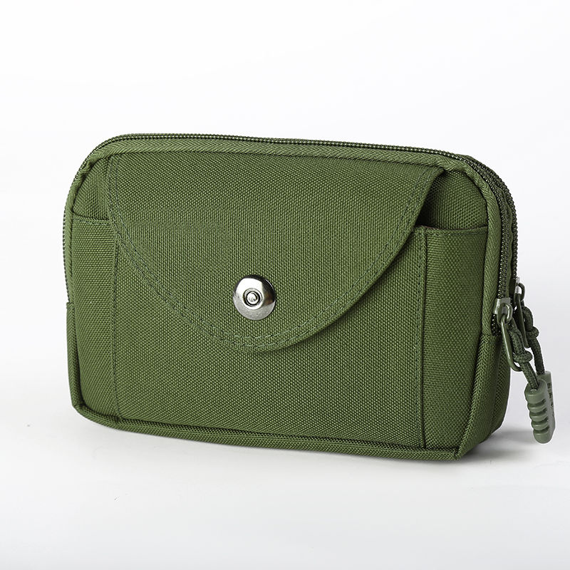 军绿色帆布男腰包