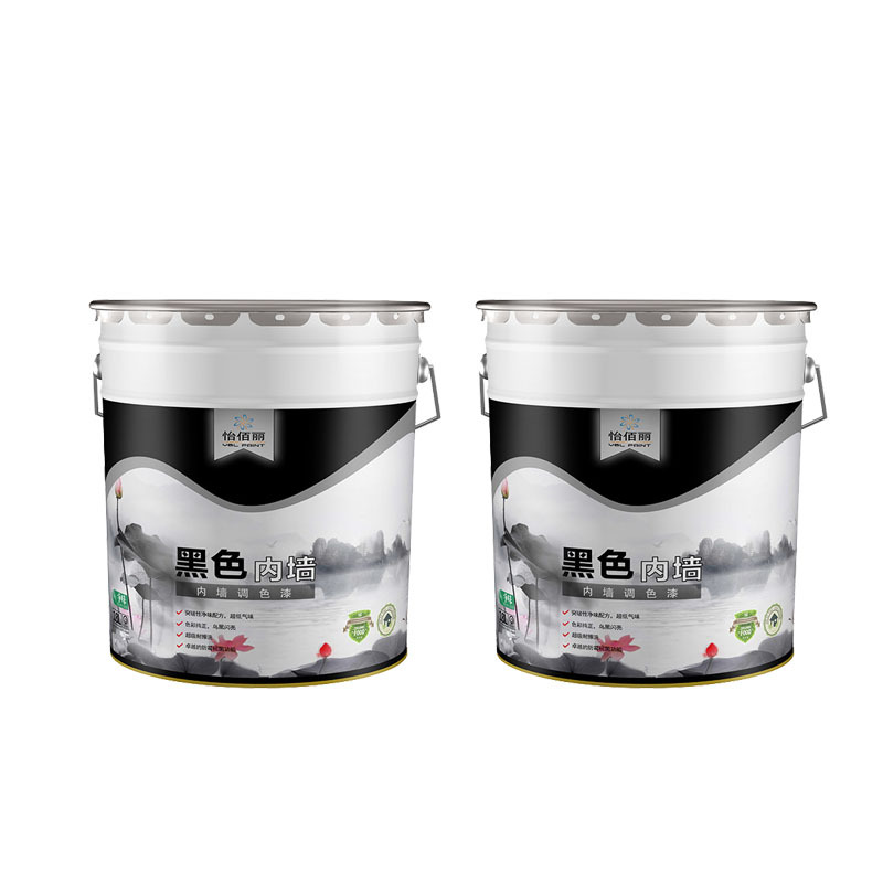 怡佰丽 环保型 超易洗净味内墙涂料 纯黑色乳胶漆 20KG/桶