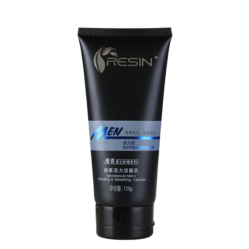 RESIN 语欣男士清透毛孔劲爽活力洁面乳120ml 深层清洁 平衡控油 保湿补水 修护提拉紧致 各种肤质适用