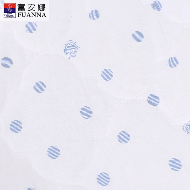 富安娜(FUANNA)家纺保护床垫纯棉亲肤清雅单人清新简约印花保护床垫双人床笠款
