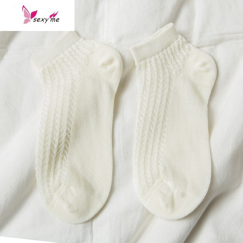 女士日系森系白色棉袜薄款色低帮网眼透气短筒袜子fishbasket袜子参数