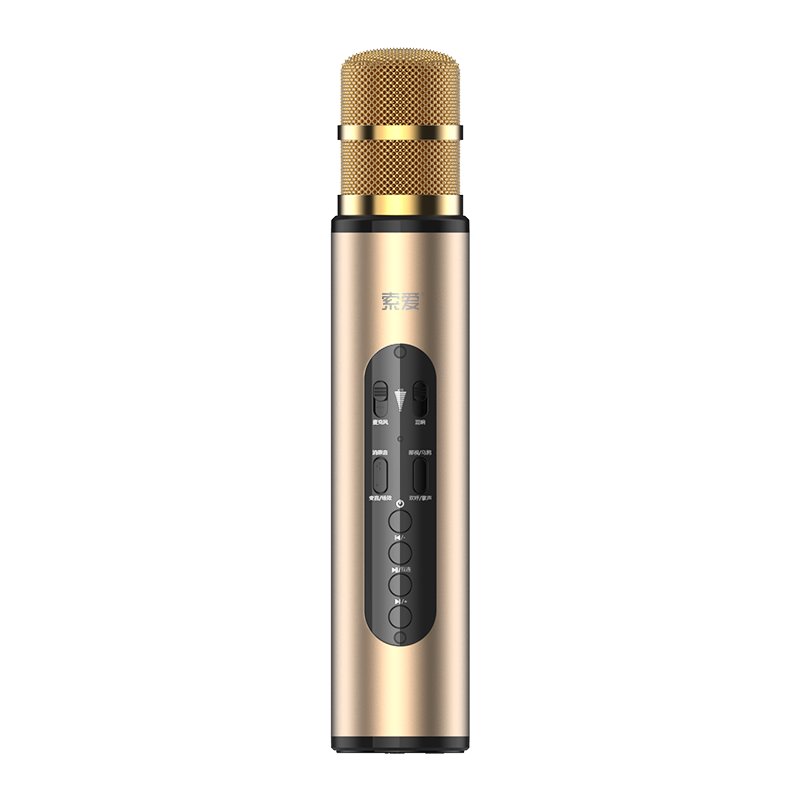 索爱(soaiy)专业麦克风家用电视唱歌K歌卡拉OK MC20(香槟金)