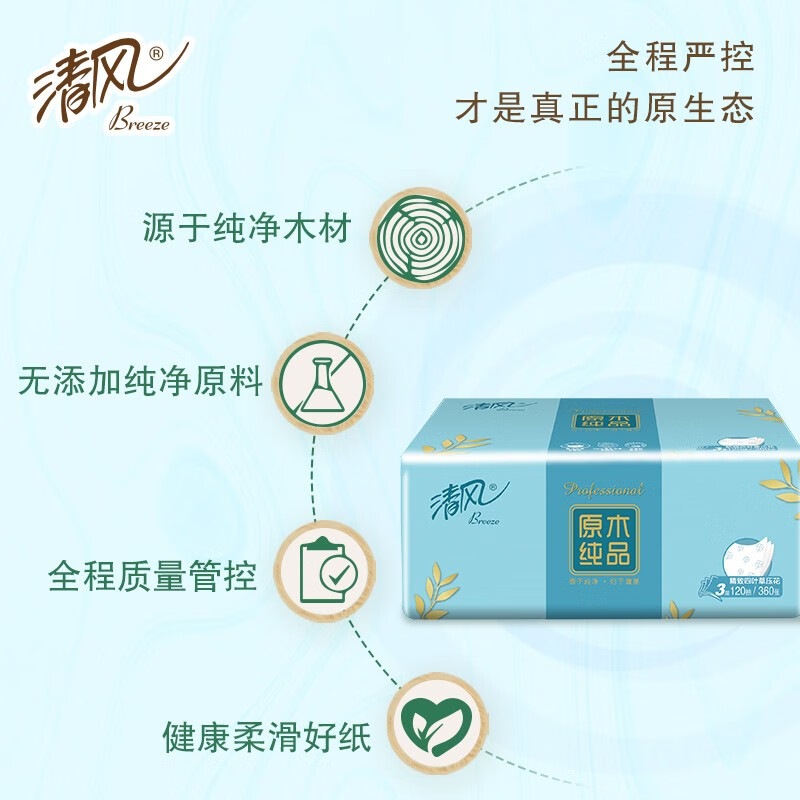 清风 3层100抽24包/箱 BR40AQ高清大图
