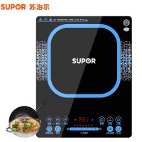 苏泊尔 SUPOR 电磁炉轻薄机身大屏触摸电磁灶SDHCB8E34-210(赠汤锅+炒锅)密集火